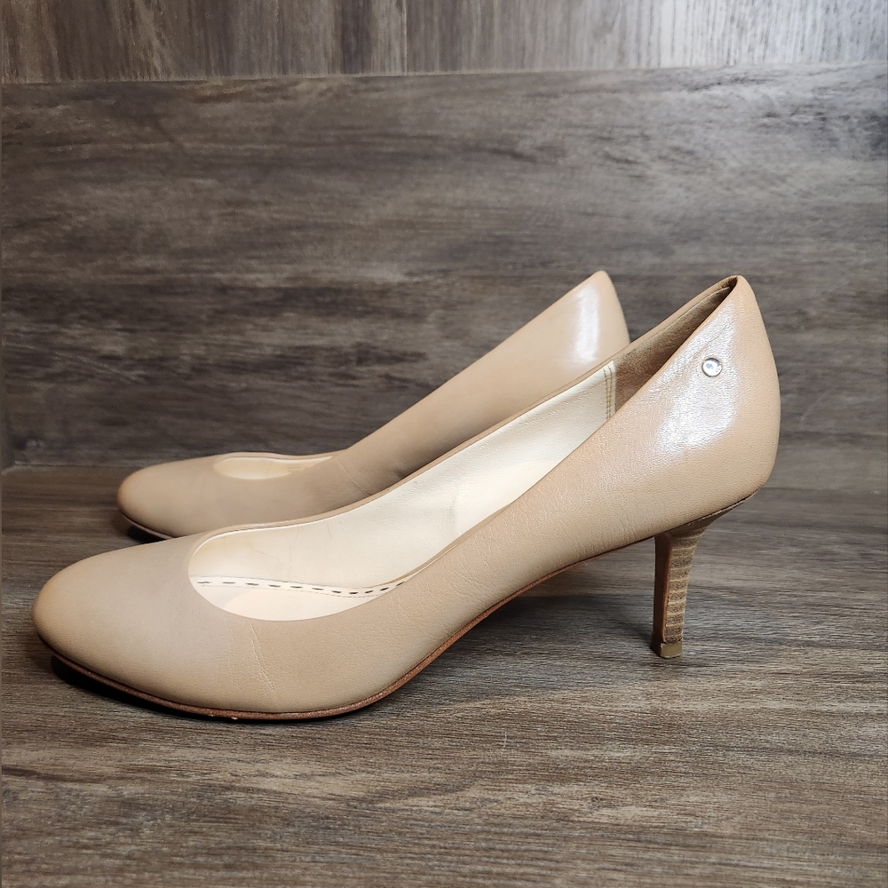 Coach Missy Tan Leather Pump Stiletto Heels Womens Size 9.5